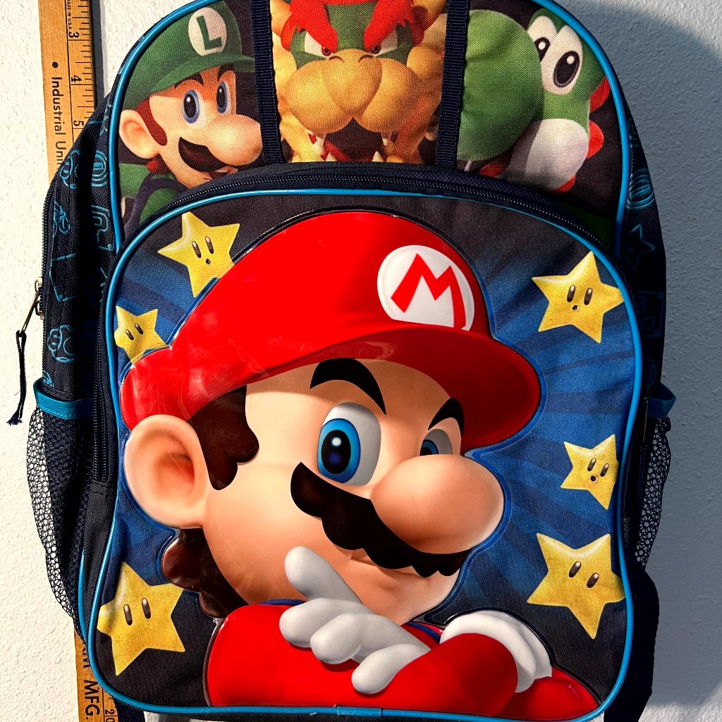 Nintendo Super Mario Brothers Puffy Full Size Backpack Very Rare Nintendo Super Mario Brothers Puffy Full Size Backpack Very Rare